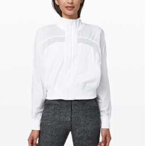 Lululemon Serve It Full Zip Mesh Windbreaker Jacket Crop Lightweight Size 6